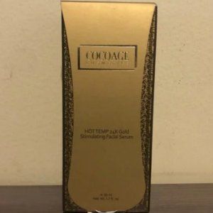COCOAGE HOT TEMP 24K GOLD STIMULATING FACIAL SERUM-1.7 fl oz / 50 ml-NEW-SEALED